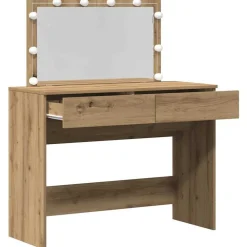 vidaXL Mesa Tocador con cajón 100 x 40 x 120 cm Roble artesanal Best