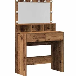 vidaXL Armarios Y Almacenamiento-Mesa Tocador con cajón Madera vieja 80 x 41 x 134,5 cm