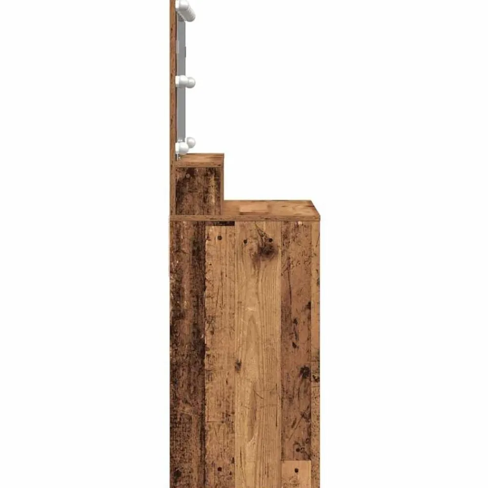 vidaXL Armarios Y Almacenamiento-Mesa Tocador con cajón Madera vieja 80 x 41 x 134,5 cm