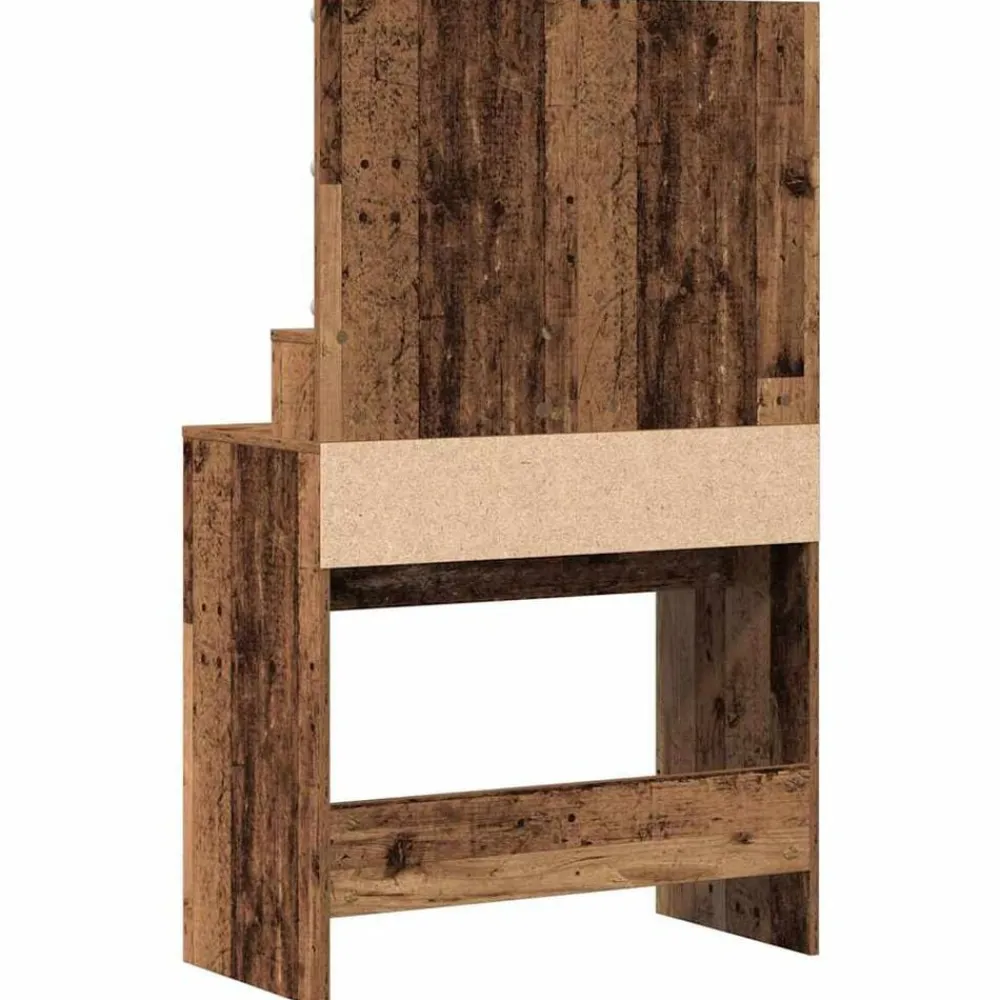 vidaXL Armarios Y Almacenamiento-Mesa Tocador con cajón Madera vieja 80 x 41 x 134,5 cm