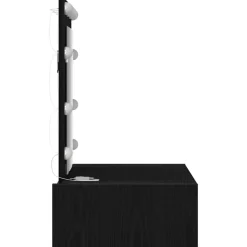 vidaXL Mesa Tocador Negro 60 x 40 x 70 cm Madera de ingeniería Roble negro Clearance