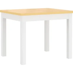 vidaXL Mesa y silla infantil 3 pzas MDF Blanco y beige Hot