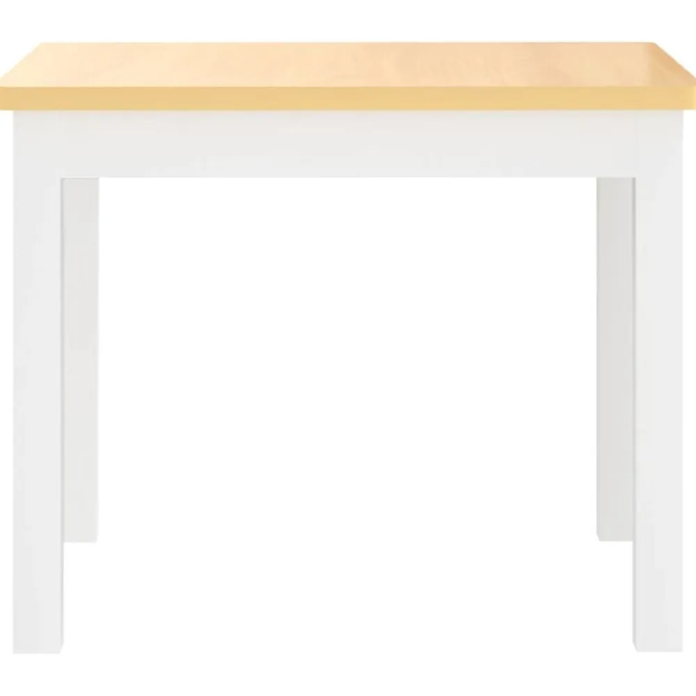 vidaXL Mesa y silla infantil 3 pzas MDF Blanco y beige Hot