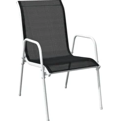 vidaXL Muebles De Jardín-Mesa y sillas bistró de jardín 3 piezas acero negro