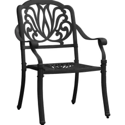 vidaXL Mesa y sillas de bistró 3 piezas aluminio fundido Negro Clearance