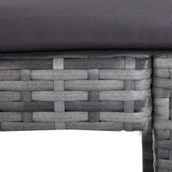 vidaXL Mesa y sillas de bar jardín 7 pzas cojines ratán sintético Gris Clearance
