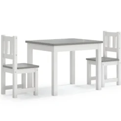 Niños vidaXL Mobiliario Para Bebés Y Niños Pequeños-Mesa y sillas infantiles 3 piezas MDF