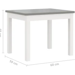 Niños vidaXL Mobiliario Para Bebés Y Niños Pequeños-Mesa y sillas infantiles 3 piezas MDF