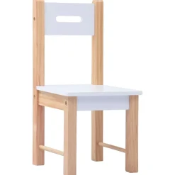 Niños vidaXL Mobiliario Para Bebés Y Niños Pequeños-Mesa y sillas infantiles 3 pzas con pizarra negro y blanco