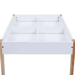 Niños vidaXL Mobiliario Para Bebés Y Niños Pequeños-Mesa y sillas infantiles 3 pzas con pizarra negro y blanco
