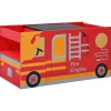 vidaXL Mesa y sillas infantiles 3 pzas madera forma de camión bomberos Clearance