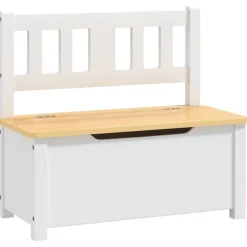 vidaXL Mesa y sillas infantiles 4 piezas MDF Blanco y beige