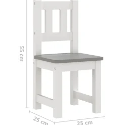 Niños vidaXL Mobiliario Para Bebés Y Niños Pequeños-Mesa y sillas infantiles 4 piezas MDF