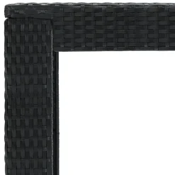 vidaXL Mesa y taburetes altos jardín 5 pzas y cojines ratán PE Negro Discount