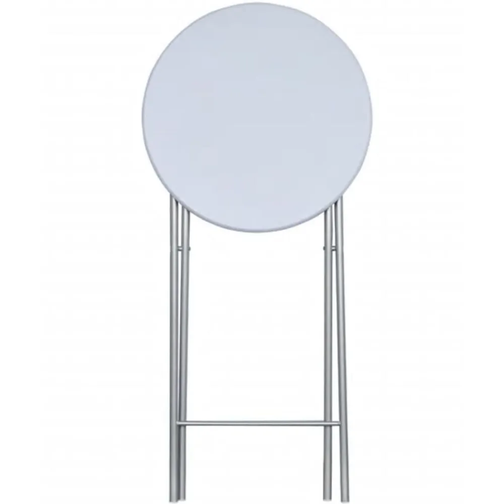 vidaXL Mesas altas plegables 4 unidades MDF blancas Blanco New