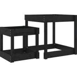 vidaXL Estructuras Para Juegos Al Aire Libre-Mesas de arena 2 uds madera maciza de