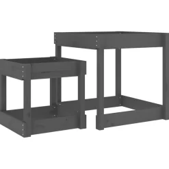 vidaXL Estructuras Para Juegos Al Aire Libre-Mesas de arena 2 uds madera maciza de