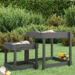 vidaXL Estructuras Para Juegos Al Aire Libre-Mesas de arena 2 uds madera maciza de