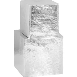 vidaXL Mesas-Mesas de centro 2 unidades aluminio plateado