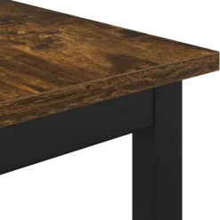 vidaXL Mesas de comedor 110 x 100 x 75 cm METAL Roble ahumado Sale