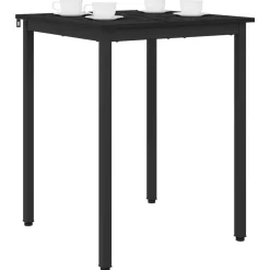 vidaXL Mesas de comedor 60 x 60 x 75 cm METAL Roble negro Discount