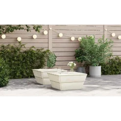 vidaXL Mesas de jardín 2 uds madera de abeto impregnada 60x60x30 cm Hot