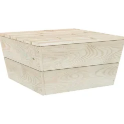 vidaXL Mesas de jardín 2 uds madera de abeto impregnada 60x60x30 cm Hot