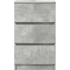 vidaXL Mesilla de noche con 3 cajones gris hormigón 39x35x65 cm Gris hormigón Hot