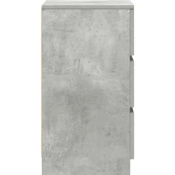 vidaXL Mesilla de noche con 3 cajones gris hormigón 39x35x65 cm Gris hormigón Hot