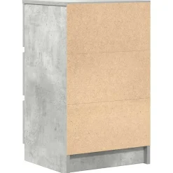 vidaXL Mesilla de noche con 3 cajones gris hormigón 39x35x65 cm Gris hormigón Hot