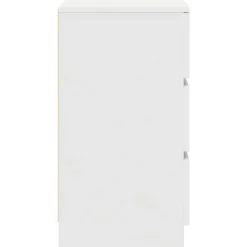 vidaXL Mesilla de noche con 3 cajones blanca 39x35x65 cm Blanco Outlet