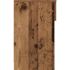 vidaXL Mesas-Mesilla de noche con cajón madera vieja 20x36x60 cm