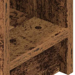 vidaXL Mesas-Mesilla de noche con cajón madera vieja 20x36x60 cm