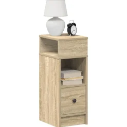 vidaXL Mesilla de noche con cajón 25x31x66 cm Roble Sonoma Sale