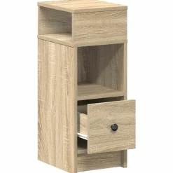 vidaXL Mesilla de noche con cajón 25x31x66 cm Roble Sonoma Sale