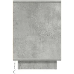 vidaXL Mesas-Mesilla de noche con luces LED gris hormigón 38x34x50 cm