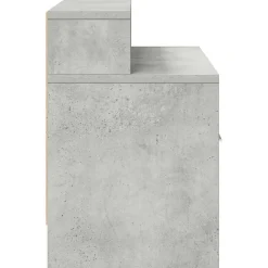 vidaXL Mesas-Mesilla de noche con cajón gris hormigón 51x31x47 cm