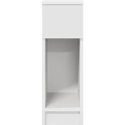 vidaXL Mesilla de noche con cajón blanca 20x36x60 cm Blanco New