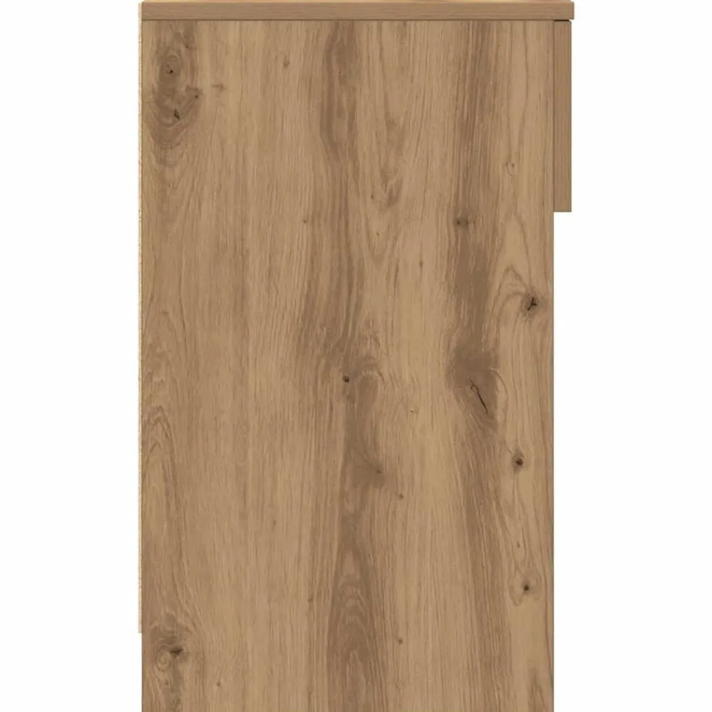 vidaXL Mesilla de noche con cajón roble artesanal 20x36x60 cm Roble artisan Clearance
