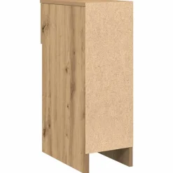 vidaXL Mesilla de noche con cajón roble artesanal 20x36x60 cm Roble artisan Clearance