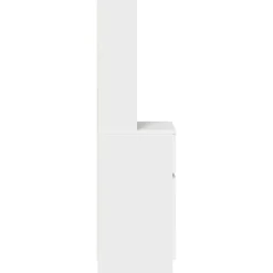vidaXL Mesilla de noche de madera de ingeniería blanca 39x35x125 cm Blanco Best