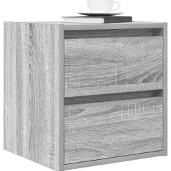 vidaXL Mesilla de noche de pared 38x34x40 cm Gris sonoma Best