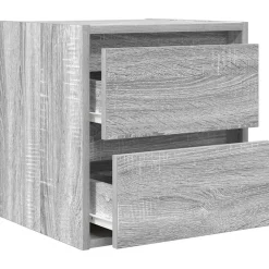 vidaXL Mesilla de noche de pared 38x34x40 cm Gris sonoma Best
