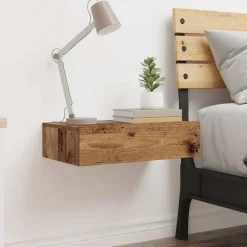 vidaXL Mesas-Mesilla de noche de 60x35cm madera de ingeniería