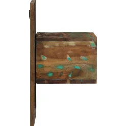 vidaXL Mesilla de noche multicolor 50x27x50 cm madera maciza reciclada
