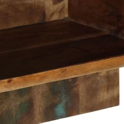 vidaXL Mesilla de noche multicolor 50x27x50 cm madera maciza reciclada