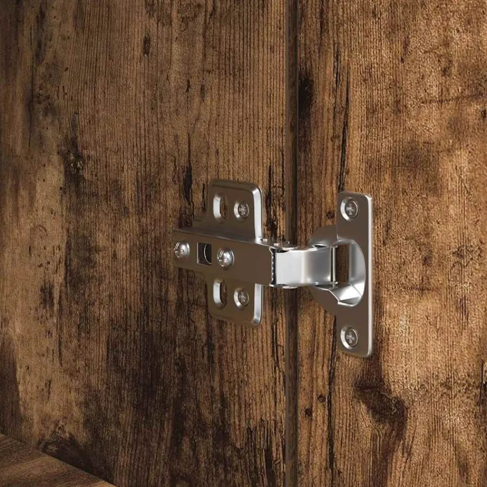vidaXL Mesilla de noche 39x35x65 cm madera de ingeniería Roble ahumado Online