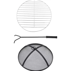 vidaXL Chimeneas-Mesita con brasero de mosaico cerámica 68 cm