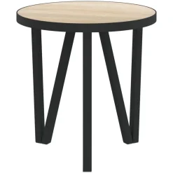 vidaXL Mesita de centro MDF color Ø35 cm Roble Sonoma Sale