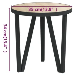 vidaXL Mesita de centro MDF color Ø35 cm Roble Sonoma Sale